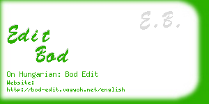 edit bod business card